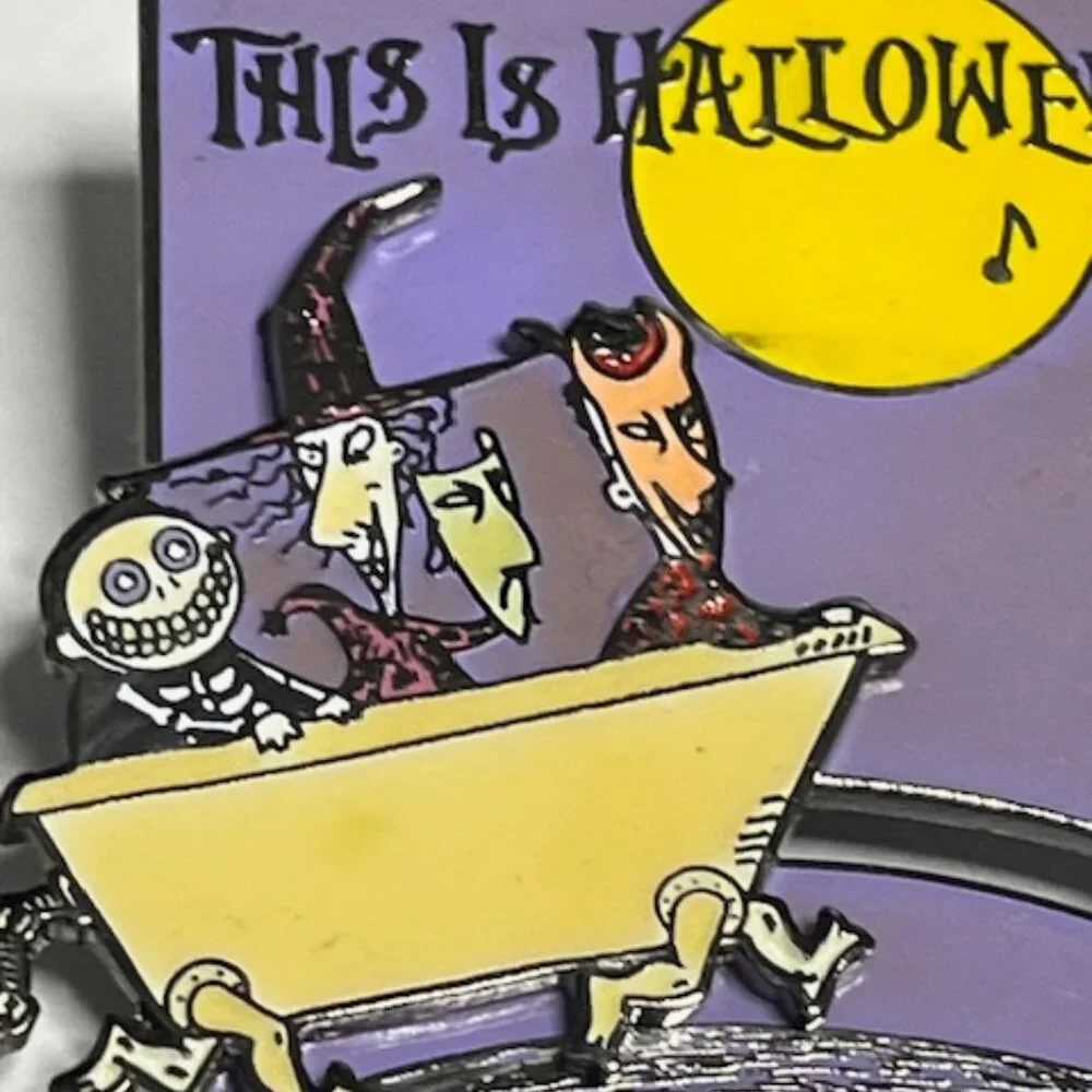 Disney This Is Halloween Walking Bathtub Slide Lapel Vest Hat Pin 1.25